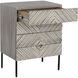 Noemi 32 X 24 inch Light Grey / Black Night Stand